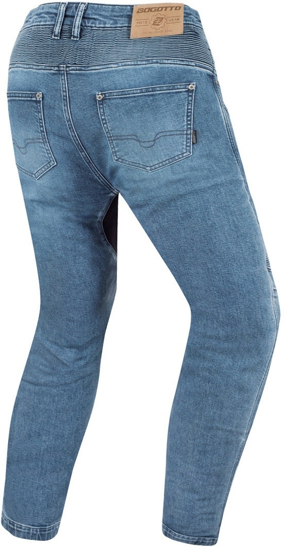 Side view of Bogotto Roadturn Motorcycle Jeans, blue, Size 28 34 for Men