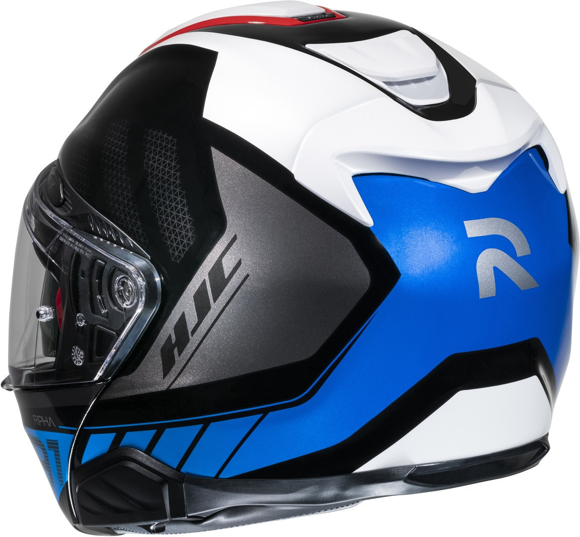 Side view of HJC RPHA 91 Rafino Helmet, black-white-blue, Size S for Men