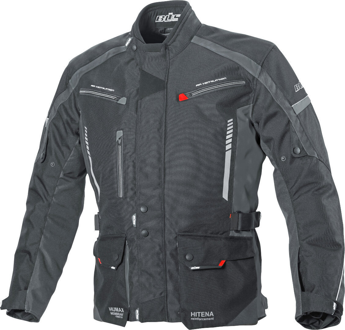 Büse Torino II Motorcykel textiljacka, svart-grå, storlek 7XL