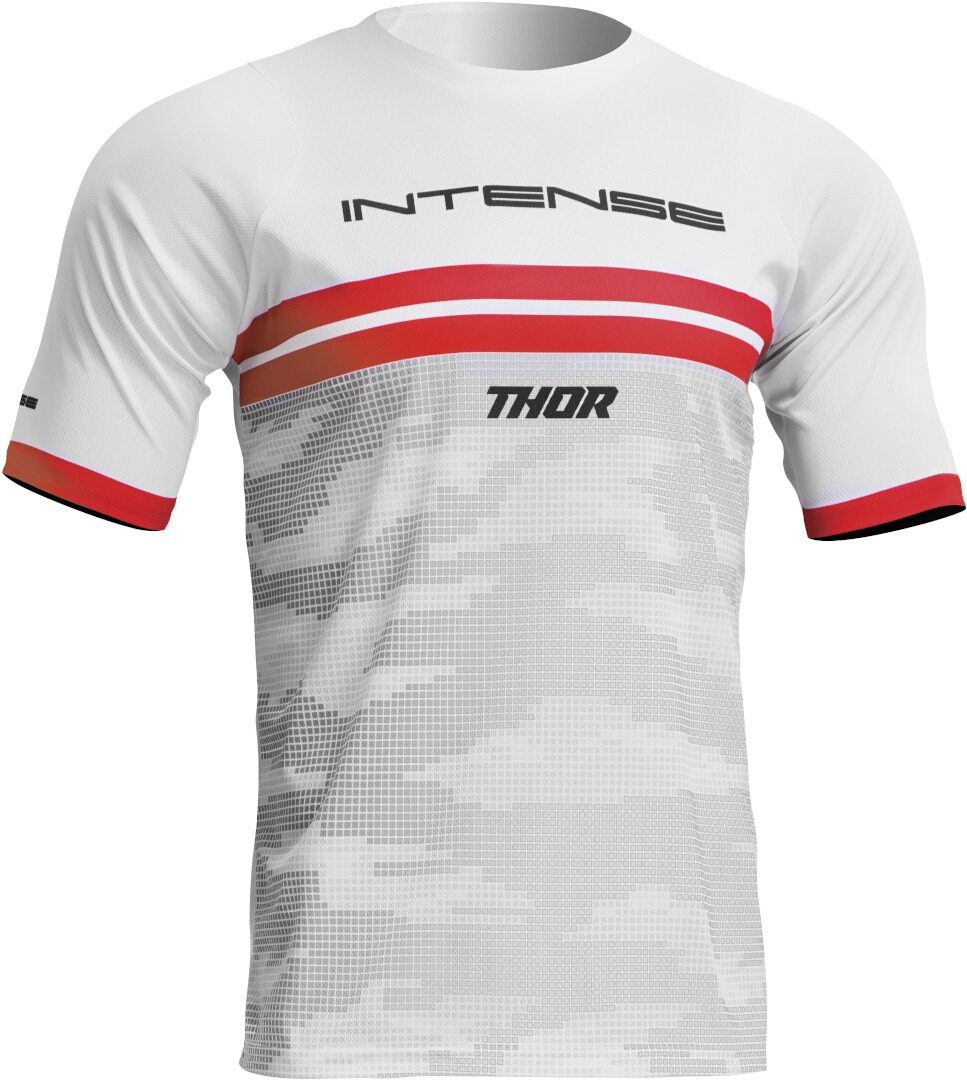 Thor Intense Assist Decoy Bicycle Jersey, white-red, Size XS for Men-image-194442329