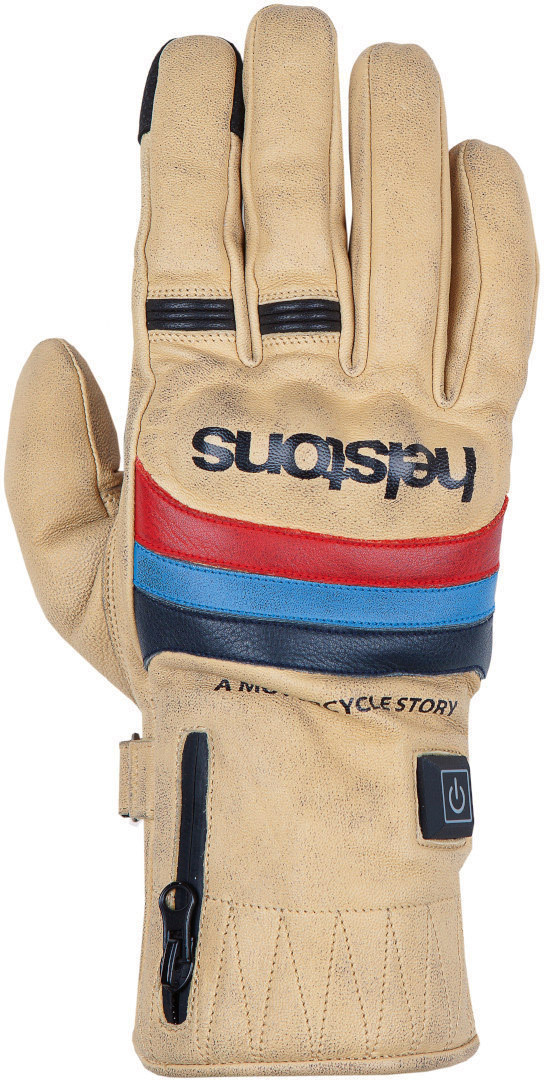 Helstons Bora Heated Motorcycle Gloves, beige, Size 3XL, beige, Size 3XL