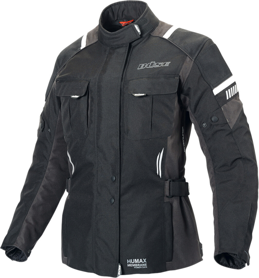 Büse Breno Pro Ladies Motorcycle Textile Jacket, black-grey, Size 36 for Women, black-grey, Size 36 for Women