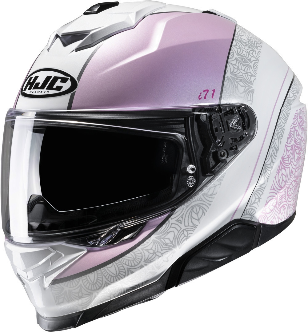 Image of HJC i71 Sera Casco da donna, bianco-rosa, dimensione 2XS per donne