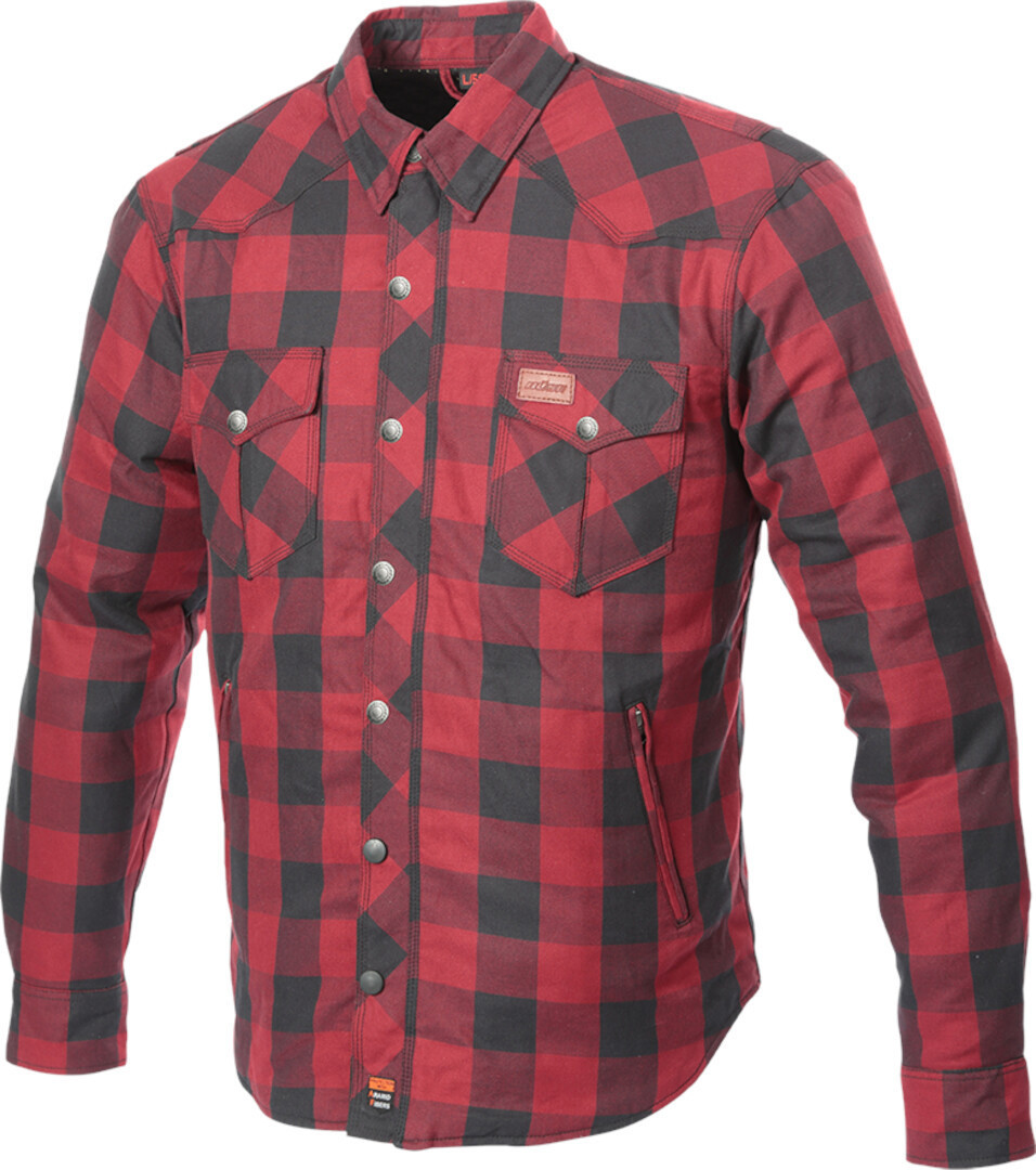 Büse Fairbanks Motorcycle Shirt, red, Size S, red, Size S