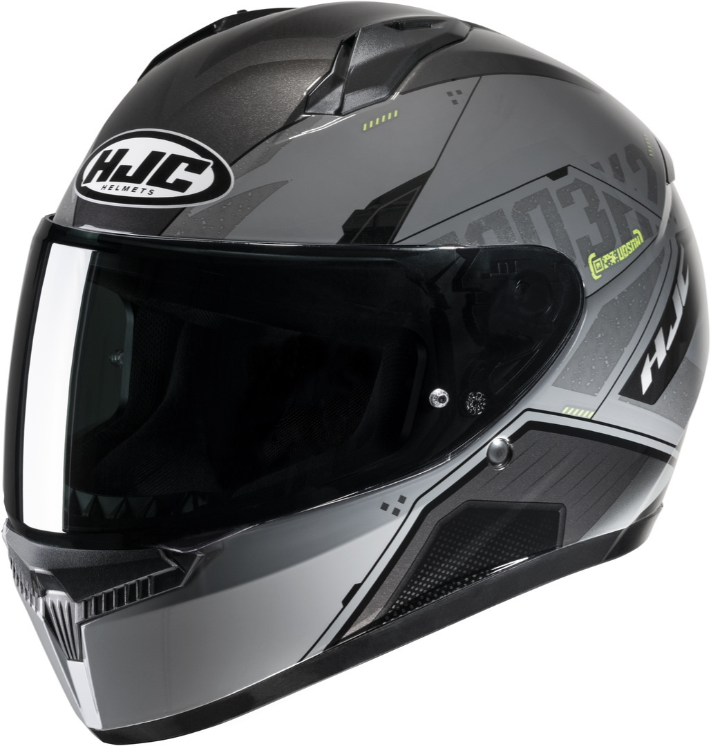HJC C10 Inka Helmet, grey-yellow, Size XS 54 55, grey-yellow, Size XS 54 55