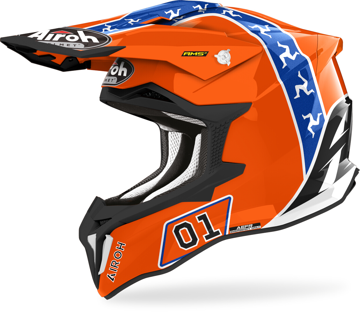 Airoh Strycker Hazzard Motocross Helmet, multicolored, Size S, multicolored, Size S
