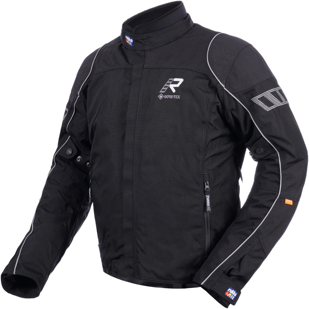 Rukka Trave-R Motorcykel textiljacka, svart-silver, storlek 62