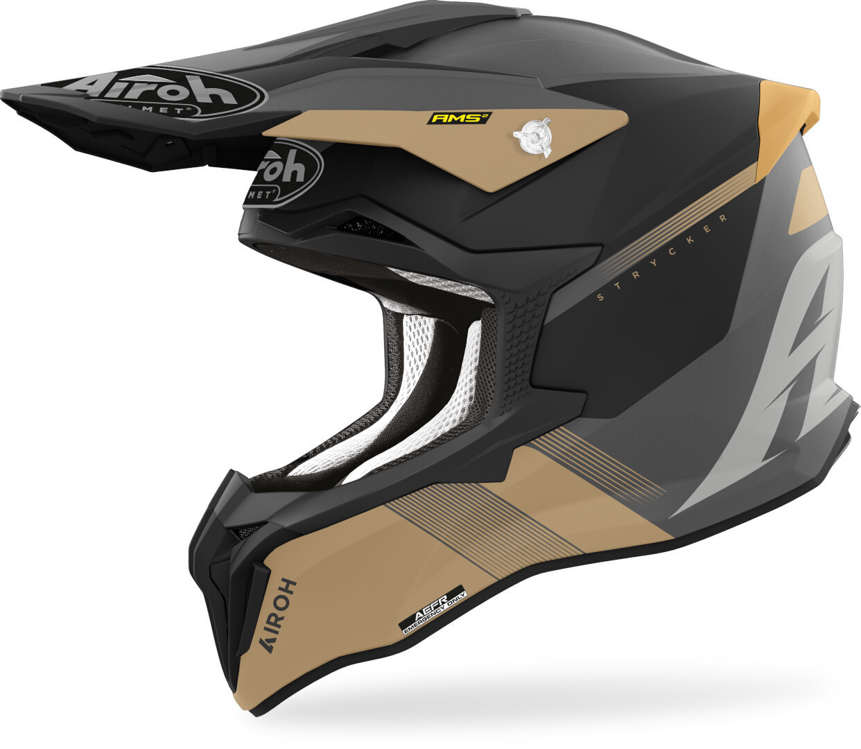 Airoh Strycker Blazer Motocross Helmet, gold, Size S, gold, Size S