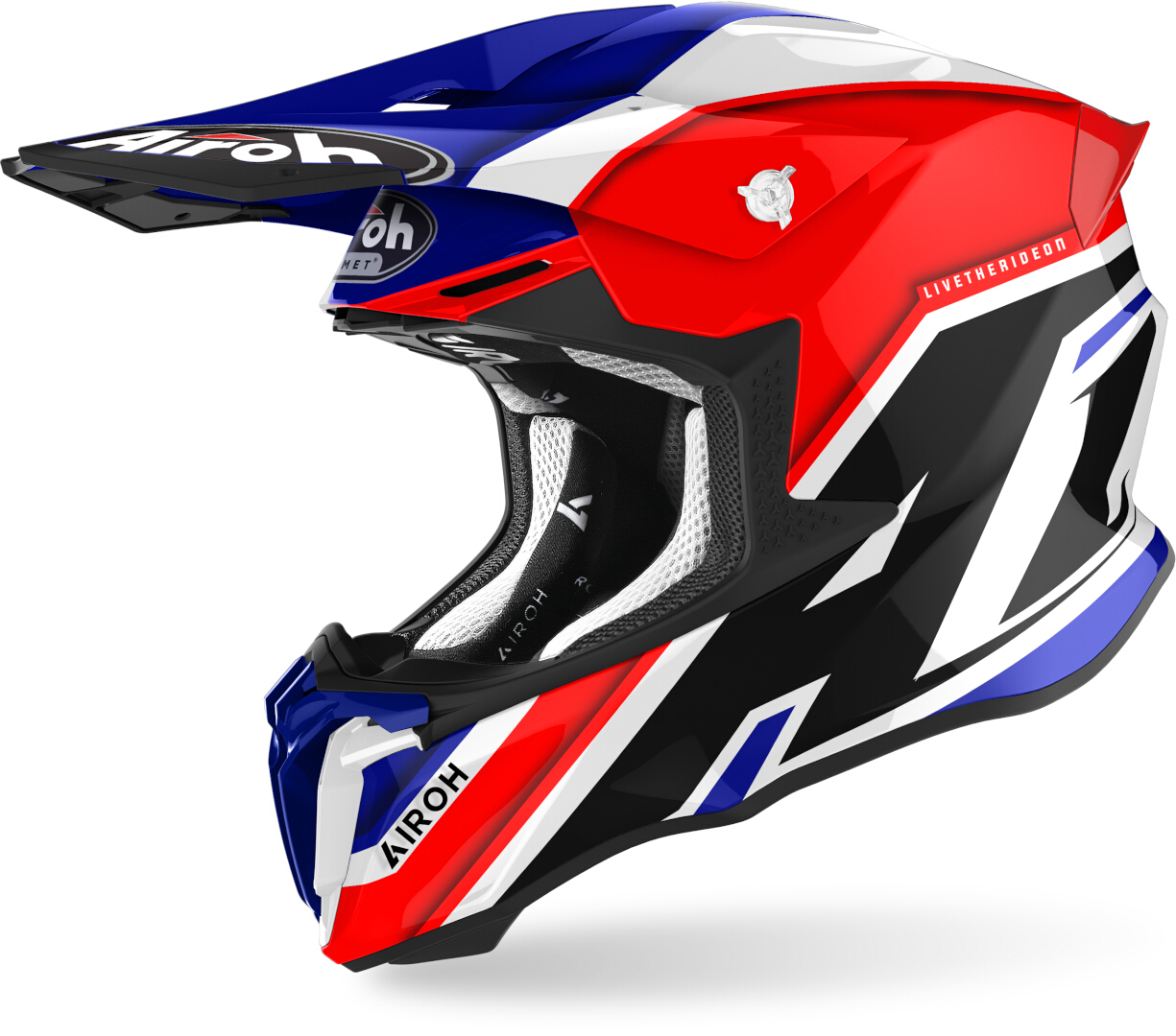 Airoh Twist 2.0 Shaken Motocross Helmet, blue, Size XS, blue, Size XS