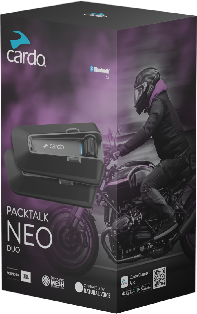 Packtalk Neo Duo Cardo intercom moto communautaire version 2023 Belgique