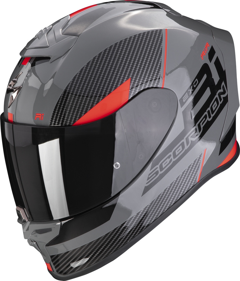 Scorpion EXO-R1 Evo Air Final Hjälm, svart-grå-röd, storlek M