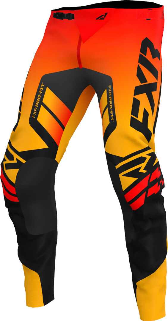 FXR Revo Comp Youth Motocross Pants, black-orange, Size XL, black-orange, Size XL