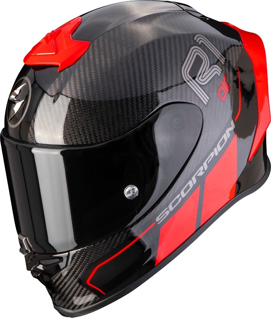 Scorpion EXO-R1 Evo Air Corpus II Carbon Helmet, black-red, Size S, black-red, Size S