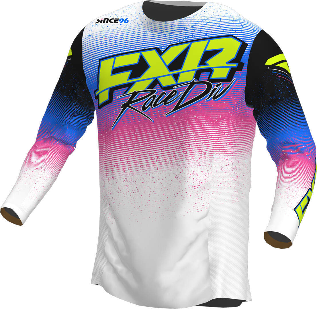FXR Podium 2023 Motocrosströja för ungdomar, svart-vit-blå, storlek M