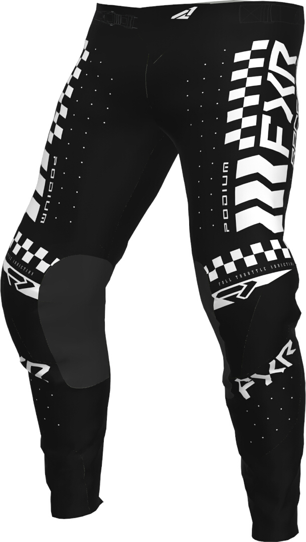 FXR Podium Gladiator 2023 Youth Motocross Pants, black-white, Size 24, black-white, Size 24