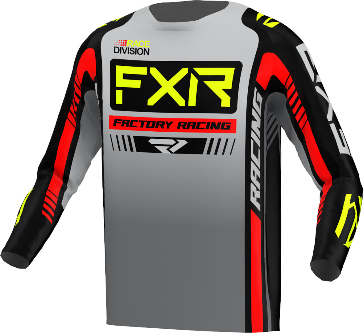 FXR Clutch Pro Youth Motocross Jersey, black-grey-red, Size S, black-grey-red, Size S