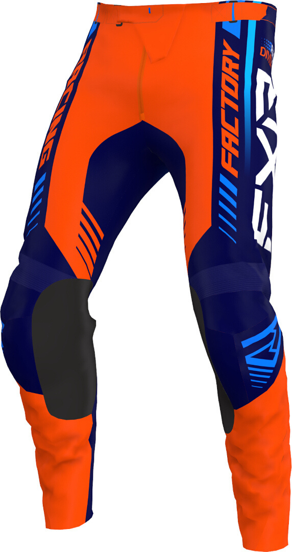 FXR Clutch Pro Youth Motocross Pants, blue-orange, Size XL, blue-orange, Size XL