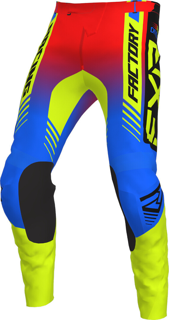 FXR Clutch Pro Youth Motocross Pants, blue-yellow, Size 28, blue-yellow, Size 28