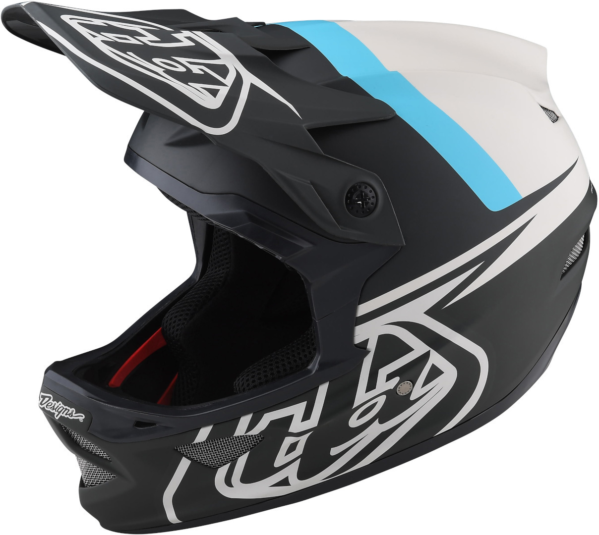 Troy Lee Designs D3 Fiberlite Slant Casco da discesa, grigio-verde, dimensione S