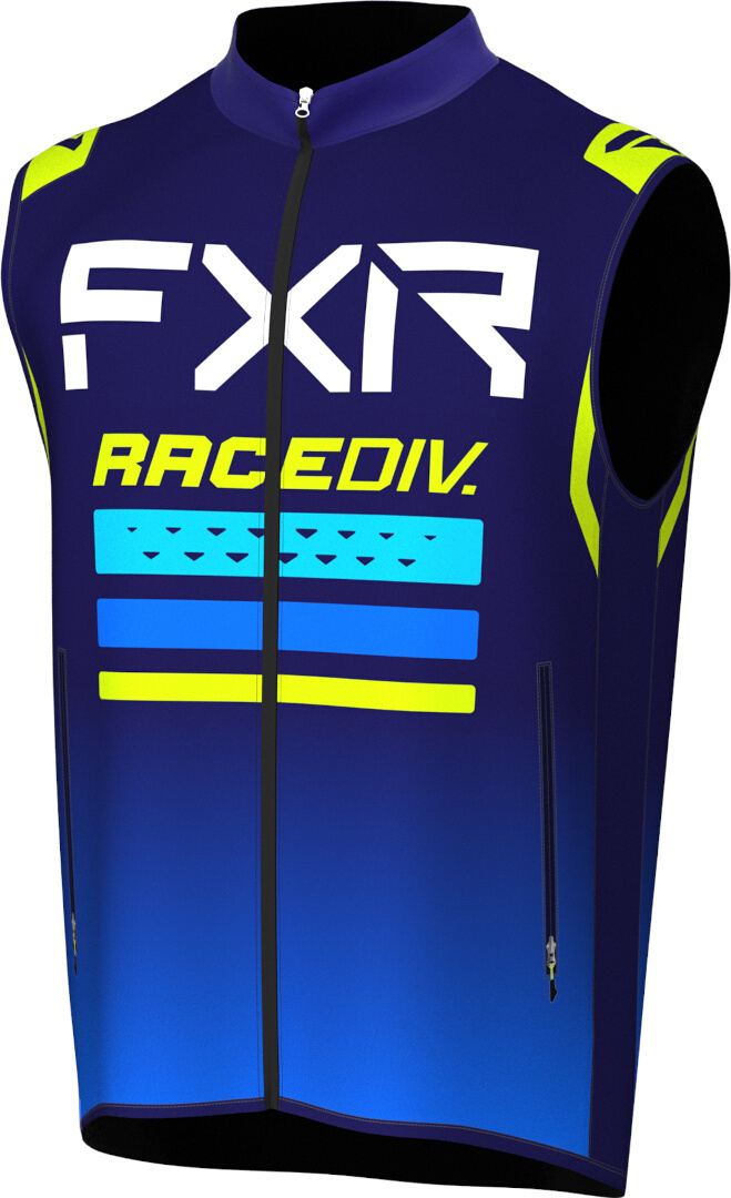 FXR RR Off-Road Motocross Vest, white-blue-yellow, Size XS, white-blue-yellow, Size XS
