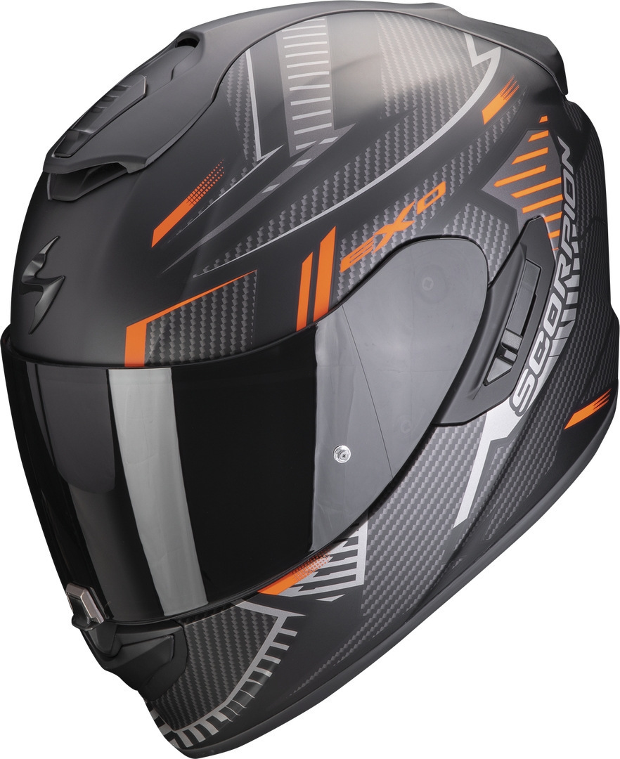 Scorpion EXO-1400 Evo Air Shell Hjelm, sort-orange, størrelse L