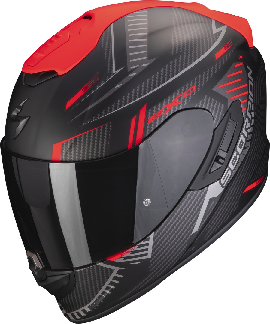 Scorpion EXO-1400 Evo Air Shell Helm, zwart-rood, afmeting L