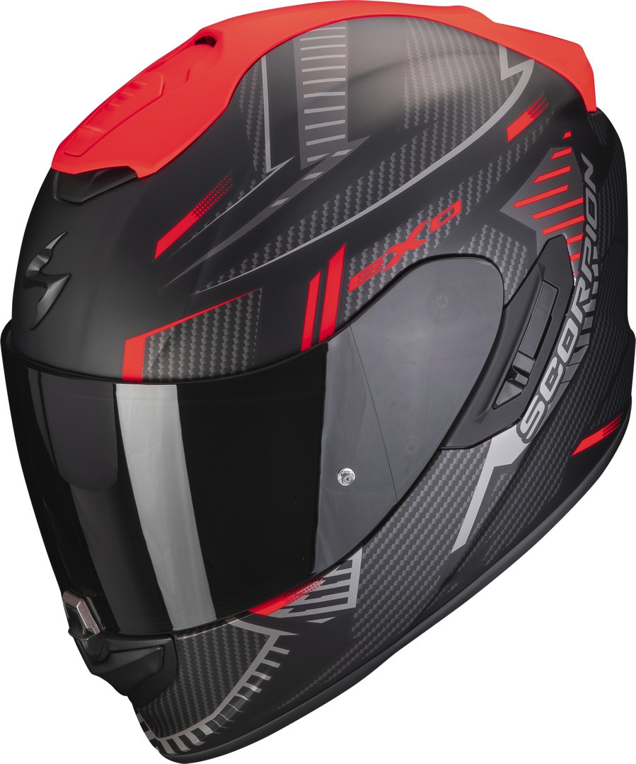 Scorpion EXO-1400 Evo Air Shell Hjelm, sort-rød, størrelse S