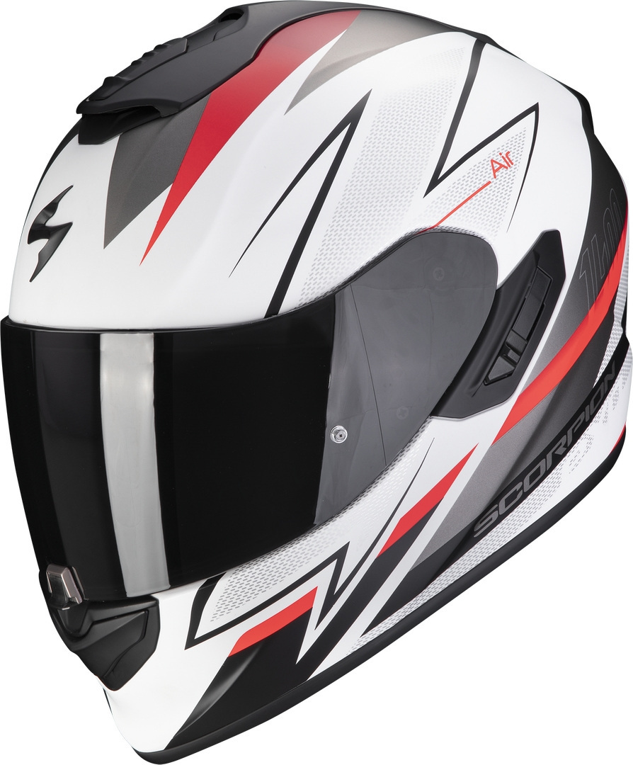 Scorpion EXO-1400 Evo Air Thelios Helmet, white-red, Size XS, white-red, Size XS