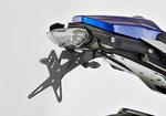 Kit portamatrículas PROTECH que incluye reflector y placa ligera de acero inoxidable/aluminio con recubrimiento en polvo negro