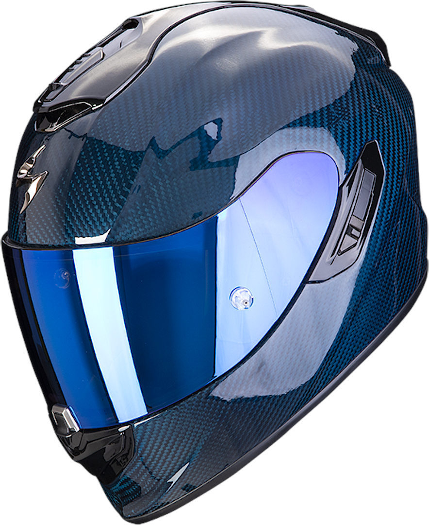 Scorpion EXO-1400 Evo Air Solid Carbon Helmet, blue, Size XS, blue, Size XS
