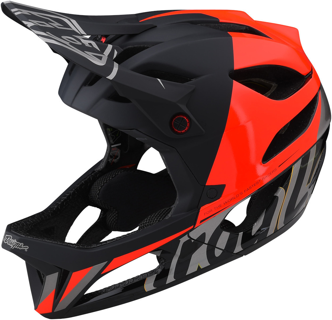 Troy Lee Designs MIPS Stage Nova Casco da discesa, nero-rosso, dimensione XL 2XL
