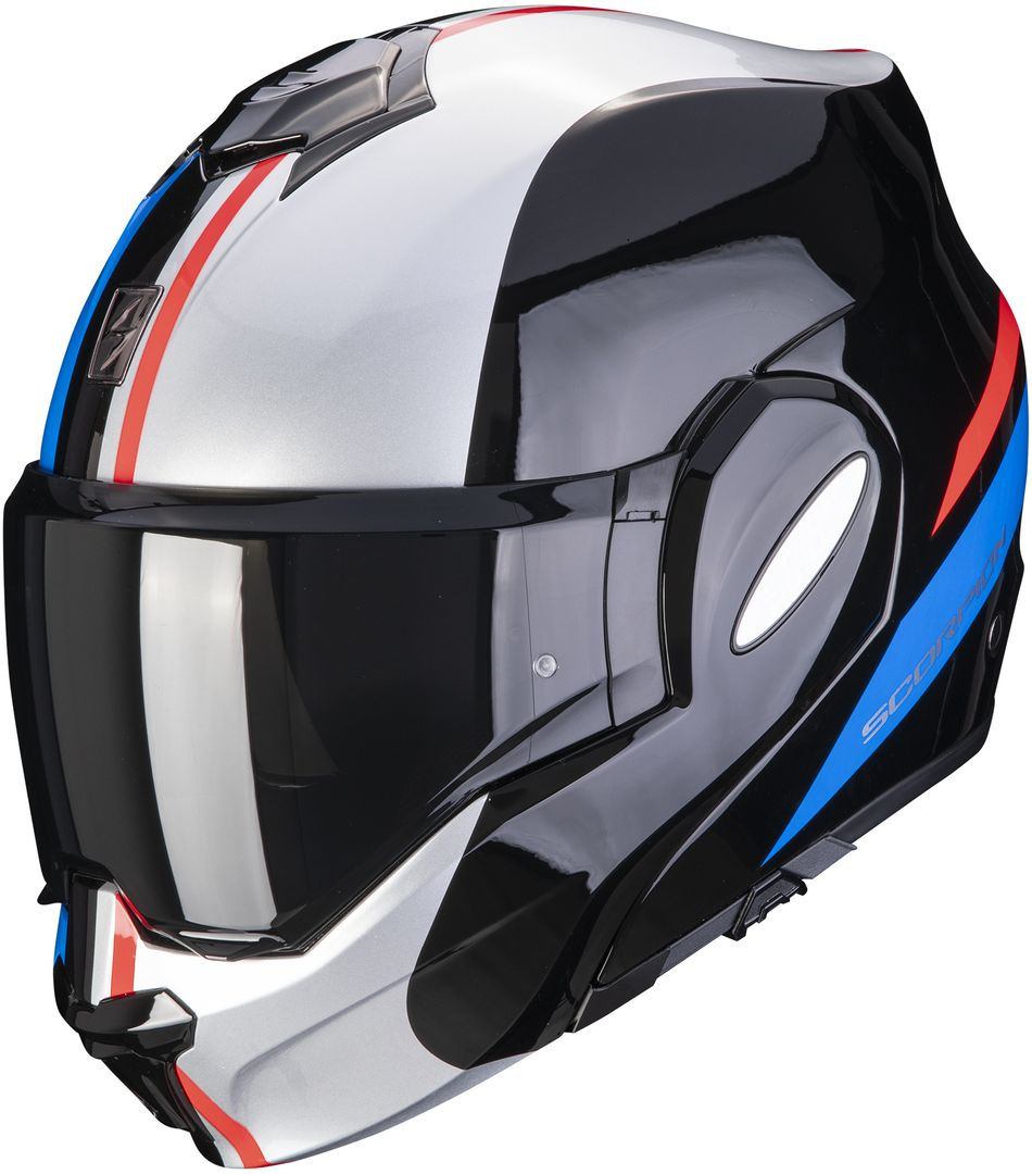 Scorpion Exo-Tech Evo Forza Helm, zwart-grijs-rood, afmeting XS 54 55