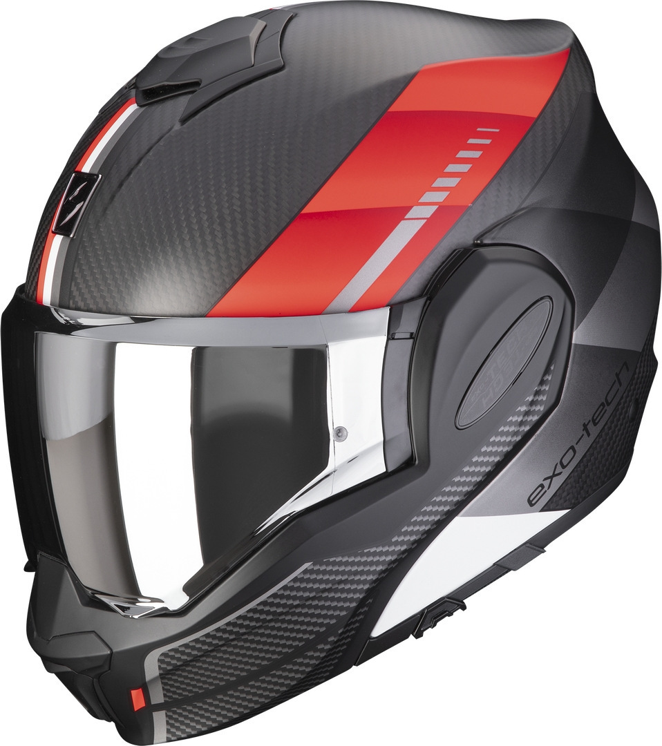 Image of Scorpion Exo-Tech Evo Genus Casco in carbonio, nero-rosso, dimensione 2XL