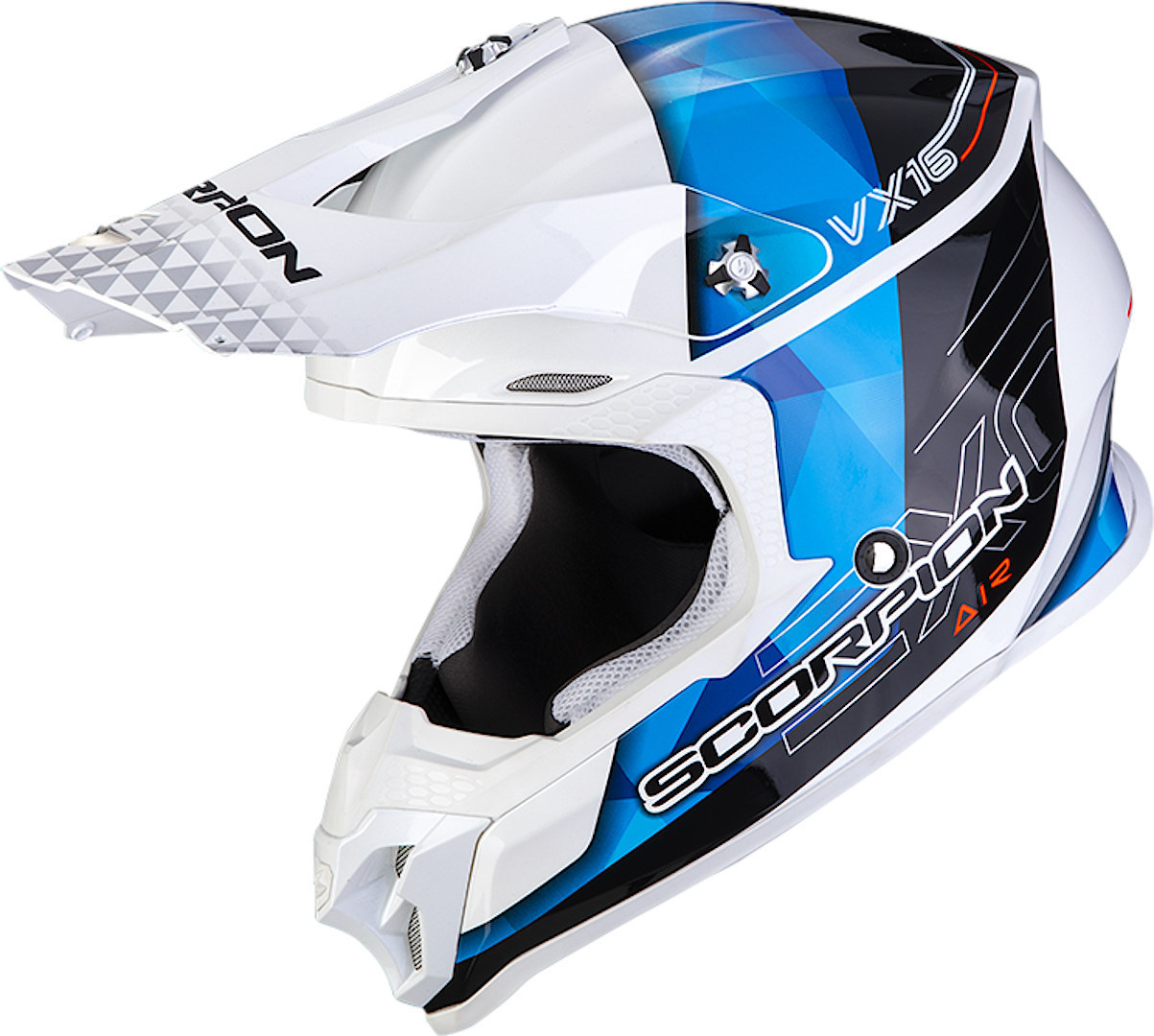 Scorpion VX-16 Evo Air Gem Motocross Helmet, white-blue, Size XS, white-blue, Size XS