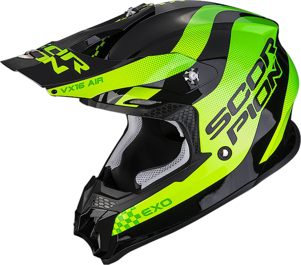 Scorpion VX-16 Evo Air Soul Motocross Helmet, black-green, Size XS, black-green, Size XS