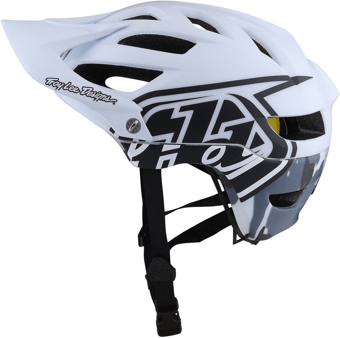 Troy Lee Designs A1 MIPS Camo Youth Bicycle Helmet, black-grey-white, Size 48 53, black-grey-white, Size 48 53
