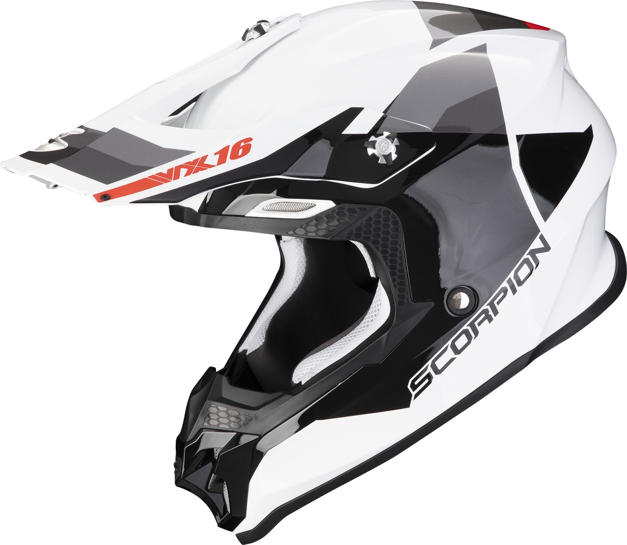 Scorpion VX-16 Evo Air Spectrum Motocross Helmet, white-silver, Size S, white-silver, Size S