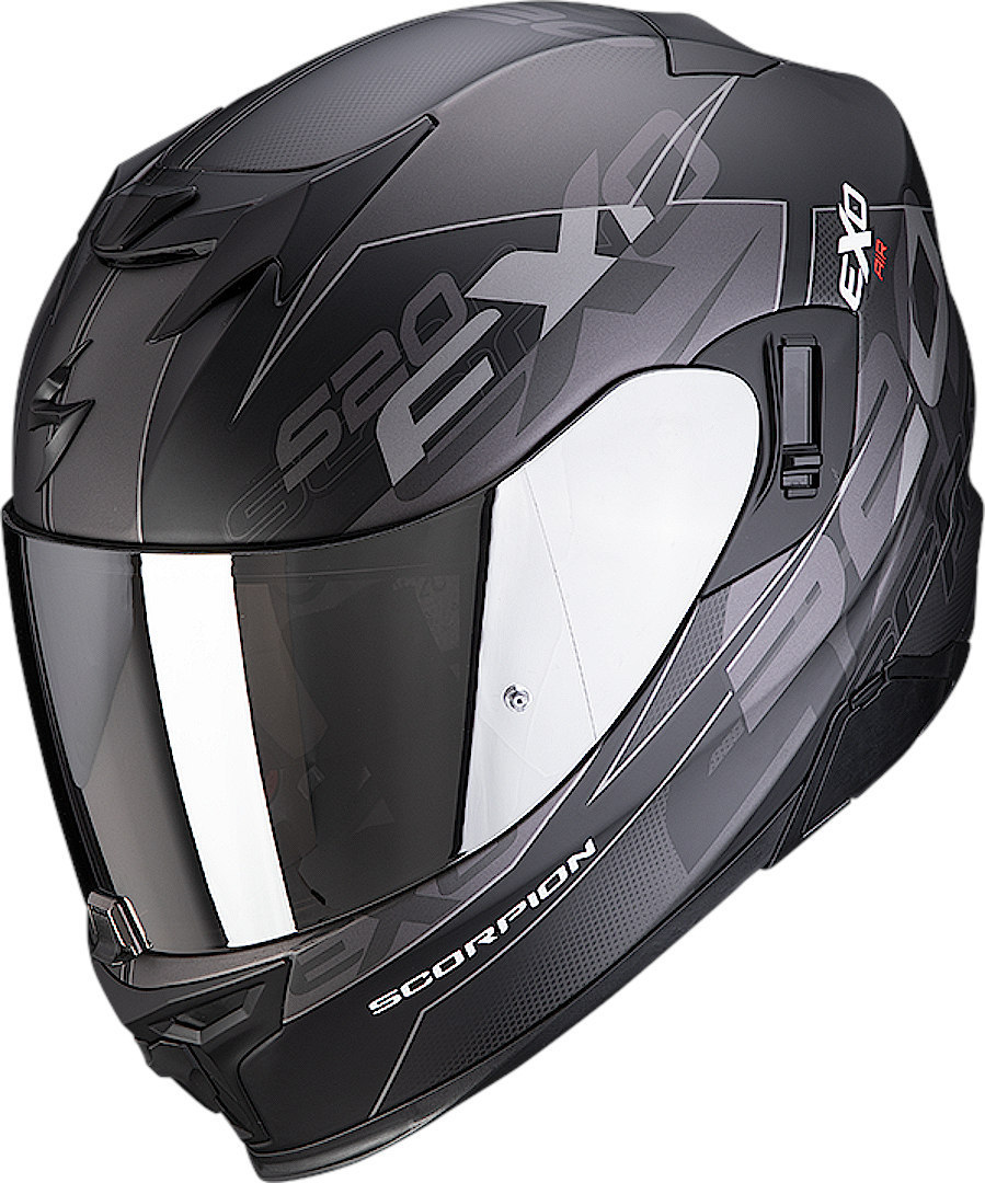 Image of Scorpion EXO-520 Evo Air Cover Casco, nero-argento, dimensione XL