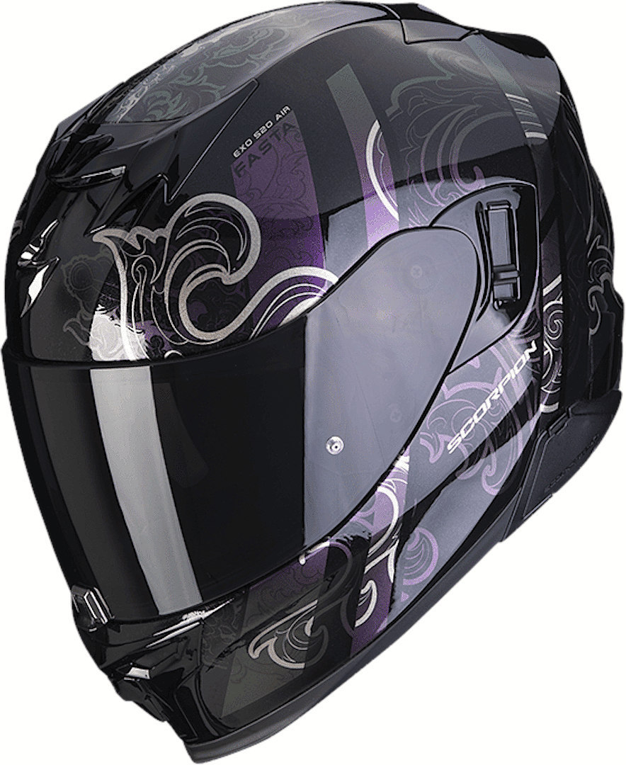 Scorpion EXO-520 Evo Air Fasta Ladies Helmet, black-silver, Size XS for Women, black-silver, Size XS for Women