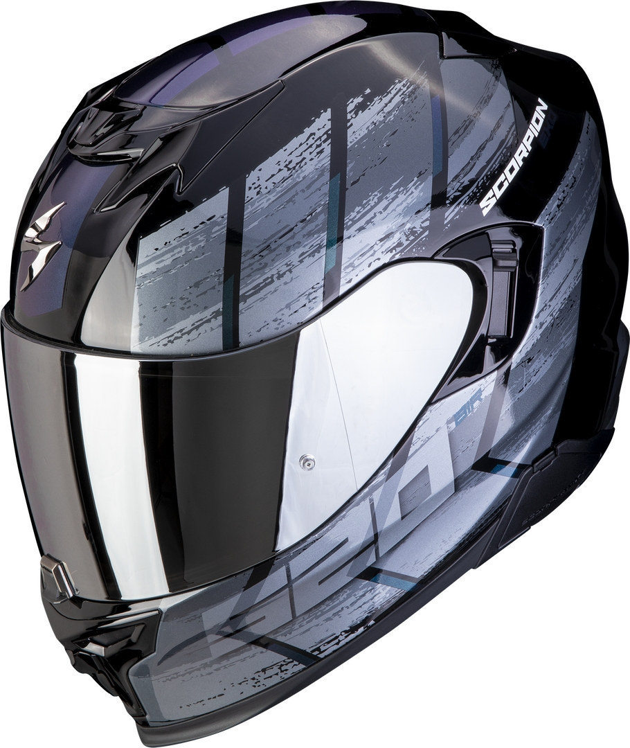 Scorpion EXO-520 Evo Air Maha Helmet, black-grey-blue, Size XL, black-grey-blue, Size XL