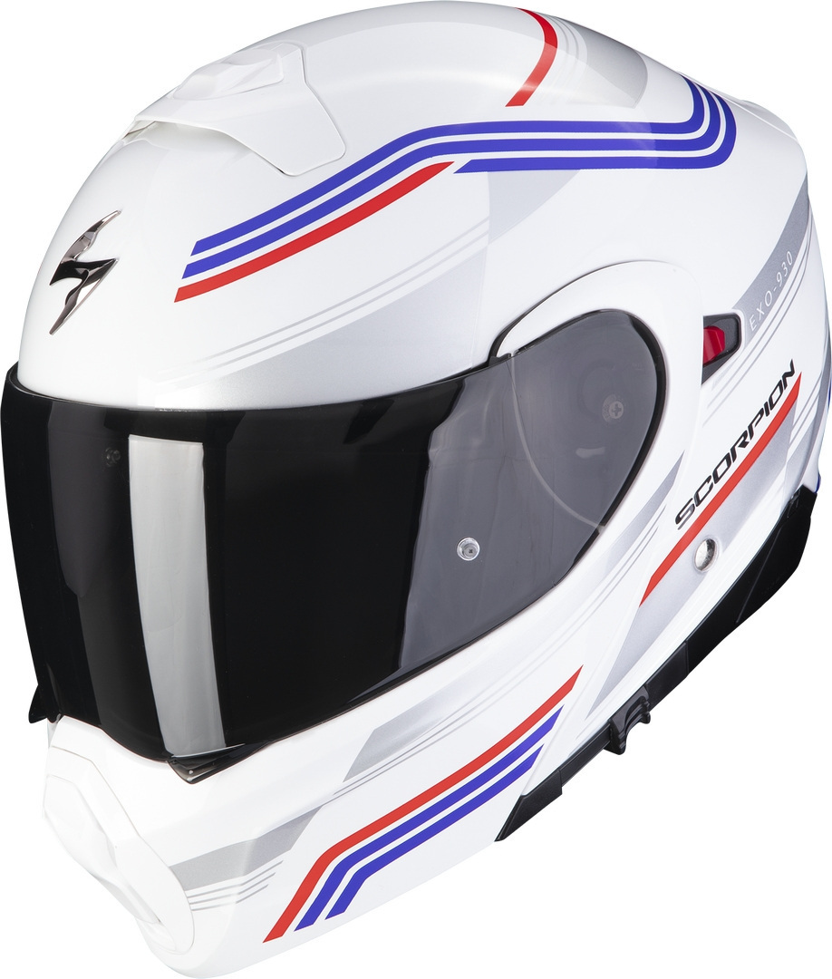 Scorpion EXO 930 Multi Helmet, white-red-blue, Size XS 54 55, white-red-blue, Size XS 54 55