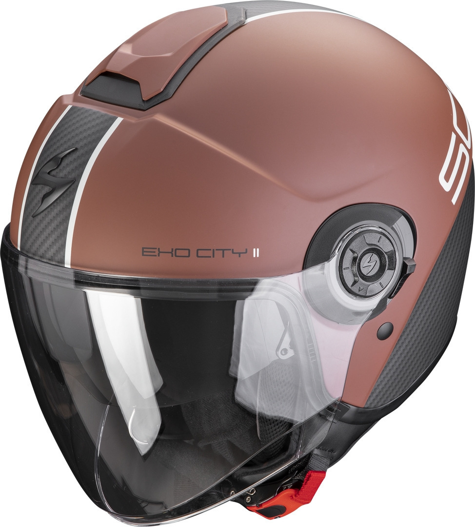 Scorpion Exo-City II Carbo Jet helm, zwart-bruin, afmeting XL