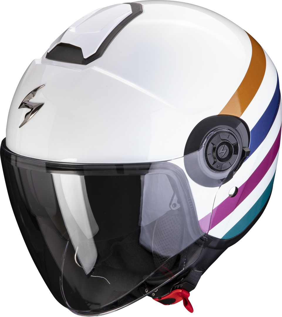 Scorpion Exo-City II Bee Jet Helmet, white-pink-blue, Size L, white-pink-blue, Size L