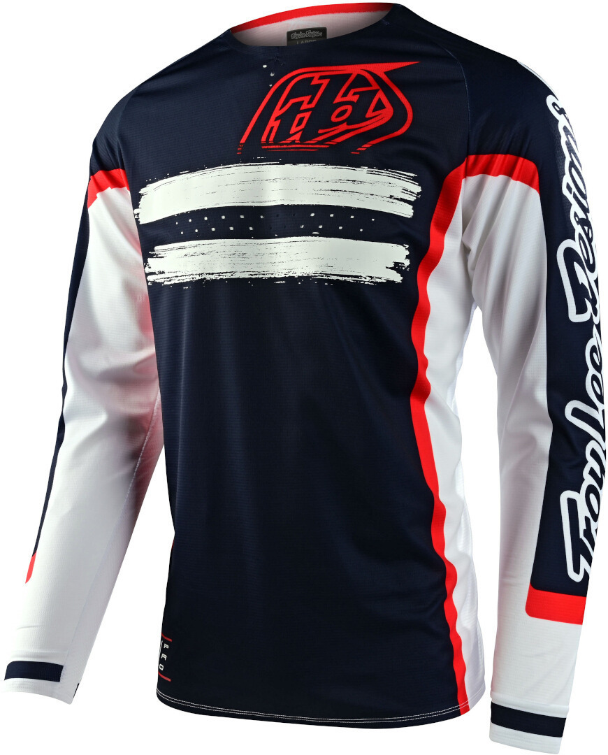 Troy Lee Designs SE Pro Marker Motocross Jersey, red-blue, Size M, red-blue, Size M