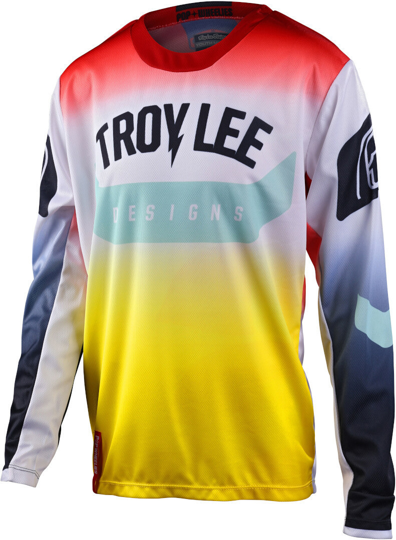 Troy Lee Designs GP Arc Youth Motocross Jersey, red-yellow, Size M, red-yellow, Size M