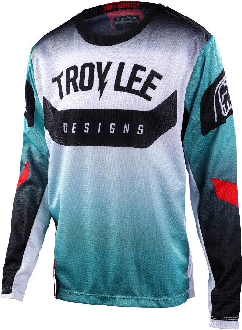 Troy Lee Designs GP Arc Youth Motocross Jersey, turquoise, Size S, turquoise, Size S