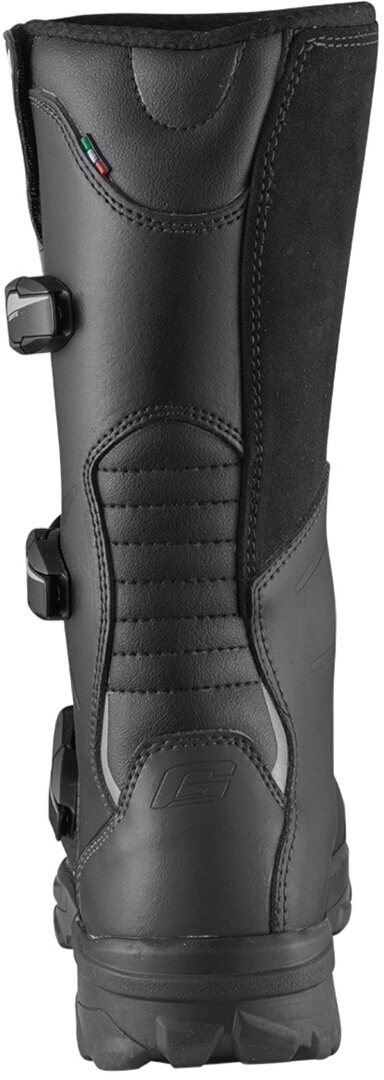 Side view of Gaerne Adventure Aquatech waterproof Motorcycle Boots, black, Size 43 for Men
