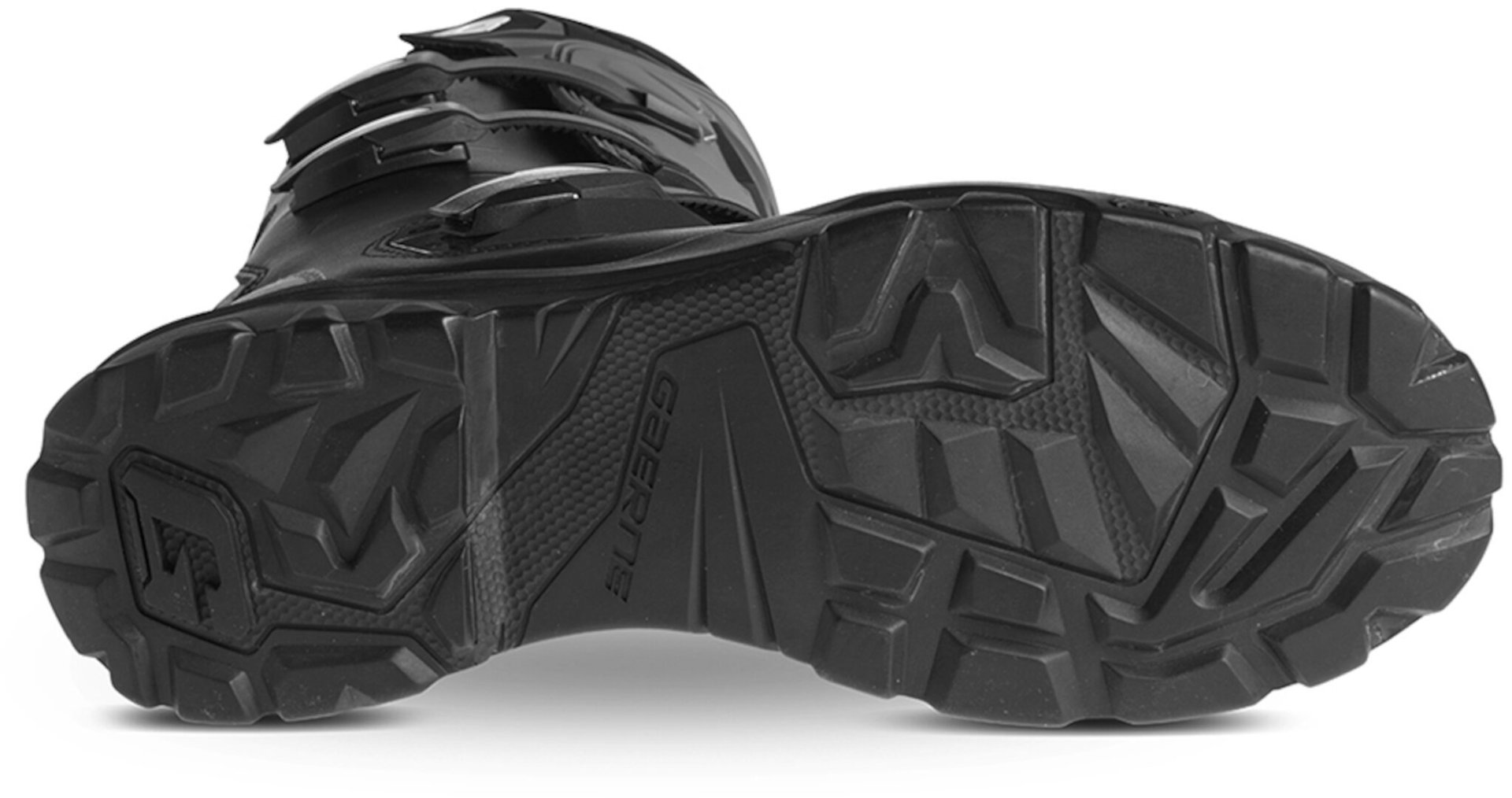 Side view of Gaerne Adventure Aquatech waterproof Motorcycle Boots, black, Size 43 for Men