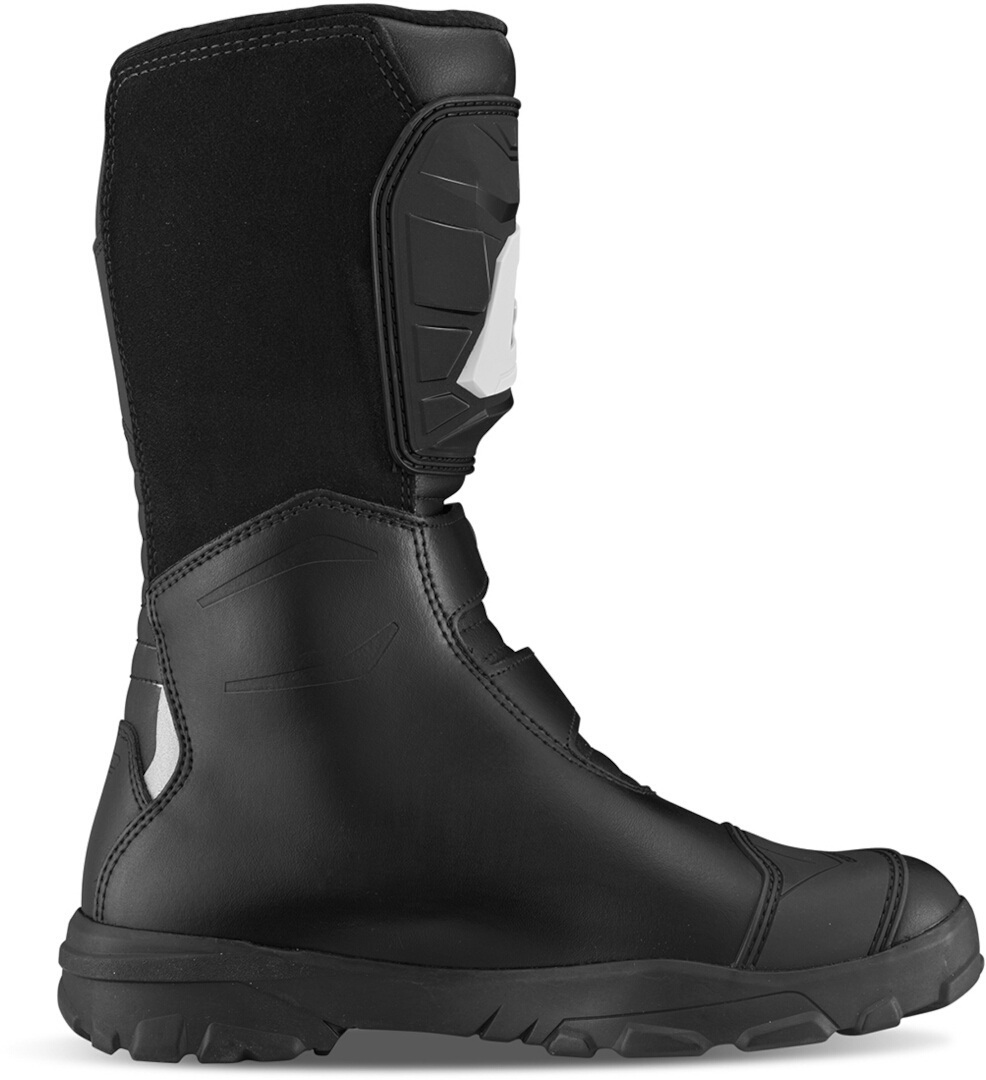 Side view of Gaerne Adventure Aquatech waterproof Motorcycle Boots, black, Size 43 for Men
