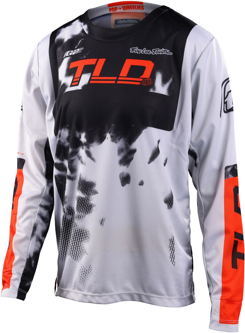Troy Lee Designs GP Astro Motocross trøje til unge, grå-orange, størrelse M